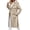 Khaki, variant on Double Breasted Women Solid Color Casual Long  Trench Coat with Belt