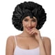 thumbnail image 2 of Gorro para dormir con pelo vettres, forro de satén, seda, negro y rojo, 2 of 6
