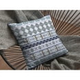 thumbnail image 3 of 18" Navy White Strips Boho Suede Throw Pillow, 3 of 4