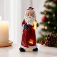 thumbnail image 6 of Fufafayo Christmas Santa Claus Figurine with Light, Lighted Resin Santa Statue, Star Cutout Light Up Santa Tabletop Ornament for Christmas Mantel Shelf Home Decor, 6 of 7