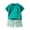 Green A, variant on Bovxnpu Boys Girls Summer Outfits 2 Piece, Boys Cotton Short Sleeve T-Shirt and Short Set, Fashion Girls' Casual Short Sleeve Round Neck Collar Botton Printed Short Pants Sets 3 Years