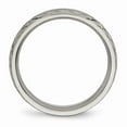 thumbnail image 2 of Grey Titanium Ring Band Wedding Polished Textured, 2 of 6
