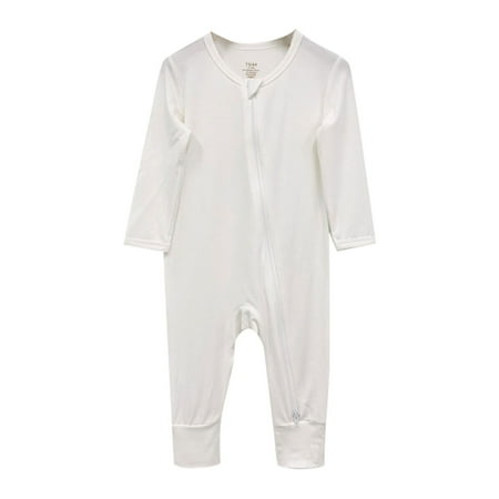 

MANHUJI Baby Girl Clothes 0-3 Months Baby Boy Girl Clothes Newborn Zipper Footies Jumpsuit Solid Long Sleeve Baby Newborn Baby Girl Boys Solid Jumpsuit Long Sleeve Bodysuit (White 80)