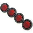 thumbnail image 2 of (4) Red LED 2 Inches Round Side Marker Light Kits with Grommet Truck Trailer RV, 2 of 6
