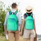 thumbnail image 4 of Disketp blue green colors print Canvas Backpack Lightweight Travel Daypack Student Rucksack Laptop Backpack-Small, 4 of 5