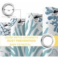 thumbnail image 6 of Aqua Coastal Blackout Curtains for Bedroom/Living Room, Thermal Insulated Kitchen Curtains, Summer Nautical Starfish Beach Coral Grommet Darkening Window Treatment Drapes 42"x84"x2, 6 of 8