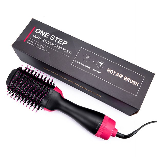 Cepillo profesional Antifrizz para secar el cabello, voluminizador de un paso, de aire caliente, para todo tipo de cabello, para mujer