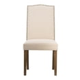 thumbnail image 2 of A and B Home A&B Home Set of 2 Armless Studded Back Parson Chairs Cream Beige Finish, 2 of 5