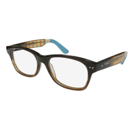 Acetate Temples Frame - New Toms Nairobi Classic 601 Mens/Womens Designer Full-Rim Gradient Brown / Multicolor Plastic Temples Hot Frame Demo Lenses 53-17-140 Eyeglasses/Glasses