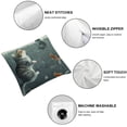 thumbnail image 6 of PIKWEEK  Pillow Covers, Cat Mermaid Decorative Throw Pillow Covers Sea Fish Mermaid Pillowcase Farmhouse Cushion Cases for Sofa Couch Outdoor Home Decorations ，Multiple Sizes, Set of 2 White, 6 of 7