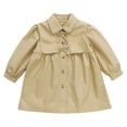 thumbnail image 4 of Tfken Coat For Girls Winter Fall Button Lightweight Coats Baggy Casual Warm Kids Classic Clothes Outerwear Size 2-3 Years Beige, 4 of 5