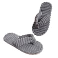 thumbnail image 4 of Byworldtasic Women's Cozy Flip-flops Slippers Crossbands Memory Foam Soft Plush Lined Non-Slip Indoor Outdoor Open Toe Shoes, 4 of 9