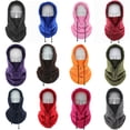 thumbnail image 1 of Graflsoa Unisex Winter Balaclava with Adjustable Drawstring, Fleece-Lined Windproof Face Mask, Long Neck Gaiter for Outdoor Activities, Coffee Color, One Size (TT-DT-11#), 1 of 7