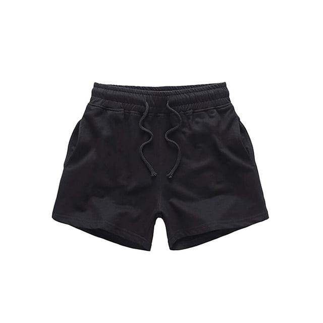 TheFound Men Jogger Sweat Shorts Gym Running Shorts Solid Color Athletic Pants