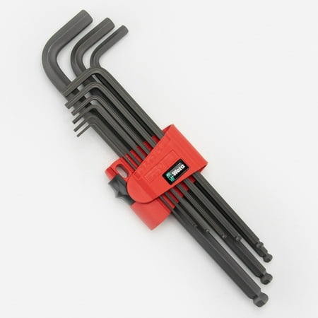 

Wera 022086 Hex + Ball End Hex Metric L-key Clip Set 9 Pieces
