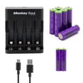 thumbnail image 1 of Cargador Pilas Baterías  Monkey Soul 6 AA + 2 AAA Recargables, 1 of 8