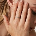 thumbnail image 2 of PAVOI Rhodium Plated X Ring Simulated Diamond Cubic Zirconia Criss Cross Ring for Women | CZ Band for Women | Size 10, 2 of 7