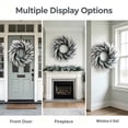 thumbnail image 4 of Christmas Snow‑Flocked Plain Wreath,15.75 Inch Artificial Winter Greenery Wreath,Front Door Entryway Wall Hanging Ornament,Festive Xmas Home Porch Decoration, 4 of 9