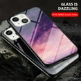 thumbnail image 4 of Compatible with iPhone 13 mini Case,Cute Starry Sky Patterned  Fashionable Tempered Glass Back with Soft Silicone Bumper Lightweight Protective Phone Case for iPhone 13 mini,Dreamy, 4 of 11