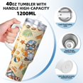 thumbnail image 4 of Gnome Shell Surfboard Cup Insulated Tumbler Stainless Steel Vacuum Travel Mug 40 oz with Handle and Straw Lid, 4 of 7