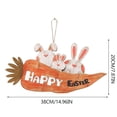 thumbnail image 3 of Under 10 Hangs Easter Three White Rabbits Radish Door Plate Decoration Happy Spring Listing Decoration, 3 of 9