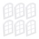 thumbnail image 1 of Ventanas De Madera Para Casa De Muñecas, Marco De Ventana En Miniatura Arqueado Blanco, Estructura Estable, Artesanía Fina Para Accesorios De Fotografía, 1 of 7
