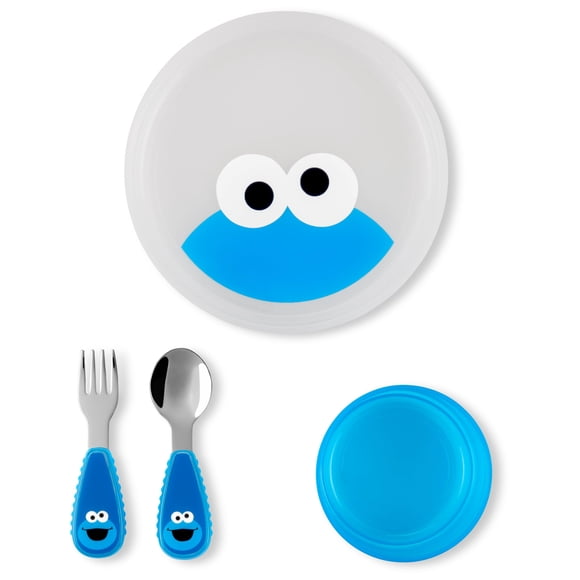 Set de Alimentación para Niños Pequeños Skip Hop Cookie Monster 4 Piezas