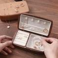 thumbnail image 3 of Watch Stand Jewelry Organizer Jewelry Box Wooden Portable Small Storage Box Cosmetic Box Ring Earring Necklace Bracelet Watch Small Jewelry Storage Box 6.49 inches Jewelry Stand Storage Box, 3 of 8