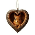 thumbnail image 3 of 11PCS 2025 Heart-Shaped Forest Animal Christmas Ornaments – 2D Acrylic Woodland Elephant, Fox, Raccoon, Rabbit, and Bear Tree Hanging Decorations, Animal Lover Holiday Gift Set, 3 of 6