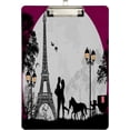 thumbnail image 2 of FMSHPON Eiffel Valentine's Day Clipboard Hardboard Wood Nursing Clip Board and Pull for Standard A4 Letter 13x9 inches, 2 of 7