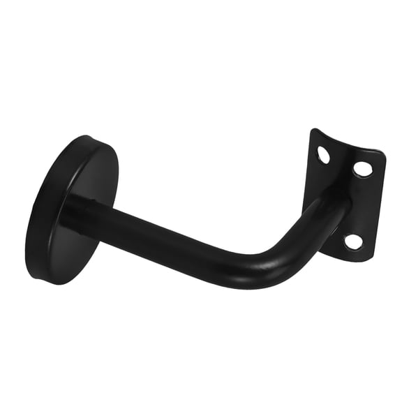 OFFIGAM Black Handrail Bracket for Stair Railing with Ergonomic Seven Shaped Design