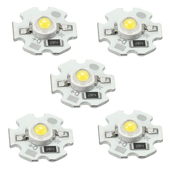 Uxcell 3W 280lm 4000-4500K 20mm 5VDC COB LED Light Chip Beads Energy Saving Bulb Natural White 10 Pack