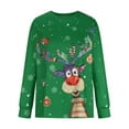 thumbnail image 3 of WILLBEST Playeras Navideñas Mujer Blusa Informal de Manga Larga y Cuello Redondo Para El Verano, Camiseta Estampada, Túnica Holgada con Abertura Lateral. Disfraces, 3 of 3