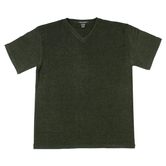 Intimo Men's Ribbed V-Neck Casual Short-Sleeve T-Shirt Loungewear Sleepwear