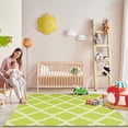 thumbnail image 6 of Ottomanson Non-Slip Area Rug for Living Room 5' x 6'6" Durable Low Profile Carpet, Green Trellis, 6 of 8