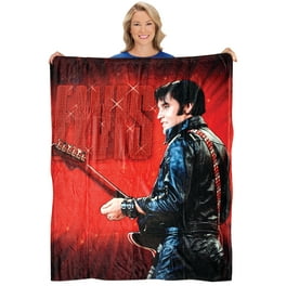 Elvis The King Presley Pink Cadillac Cozy Throw Blanket