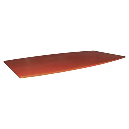 UPC: 0035255691208 | Lorell Essentials Boat Shaped Conference Tabletop (Box 1 of 2) 94.5  x 47.3  x 1  x 1.3  – Finish: Cherry  Laminate