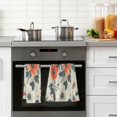 thumbnail image 4 of Yayeee 2 Pack Hand Towels for Bathroom 100% Cotton 16" x 28" Soft Absorbent Kitchen Towel, Large Red Floral Pattern, 4 of 7