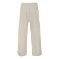 thumbnail image 3 of Men's Casual Loose Capris Pants Wide Leg Beach Pants Home Pants Summer Lightweight Trouser, 3 of 7