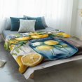 thumbnail image 4 of Tropical Lemon Blanket Soft Cozy Warm Throw Blanket for Couch, Plush Fuzzy Flannel Fleece Blankets for Sofa, Vintage Summer Botanical Bed Blankets Lightweight Gifts for Women, 32"x48", 4 of 9
