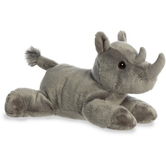 Aurora - Medium Gray Flopsie - 12" Rodney Rhino - Adorable Stuffed Animal