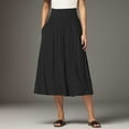 thumbnail image 2 of Kureaily Women Full Length Skirt A Line Umbrella Skirt Mid Length Skirt, 2 of 6