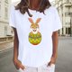 thumbnail image 2 of Camiseta de manga corta de verano de Pascua con cuello redondo suelto informal estampado para mujer Fridja bn1325, 2 of 4