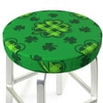 thumbnail image 3 of Hirioo St Patrick's Day5 for Round Bar Stool Seat Covers Washable Stool Cushion Slipcover Elastic Bar Chair Covers for 12-14 Inch Chair-13 inch, 3 of 7