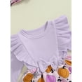 thumbnail image 7 of Suealasg Baby Girls Halloween Outfit 3 6 9 12 18 Months Infant Girls Long Sleeve Pumpkin Bat Print Romper Dress + Headband Set 0-18M Newborn Girl Halloween 2Pcs Clothing, 7 of 7