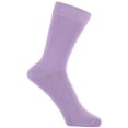 thumbnail image 2 of Solid Color Crew Cotton Dress Socks - Lilac, 2 of 3