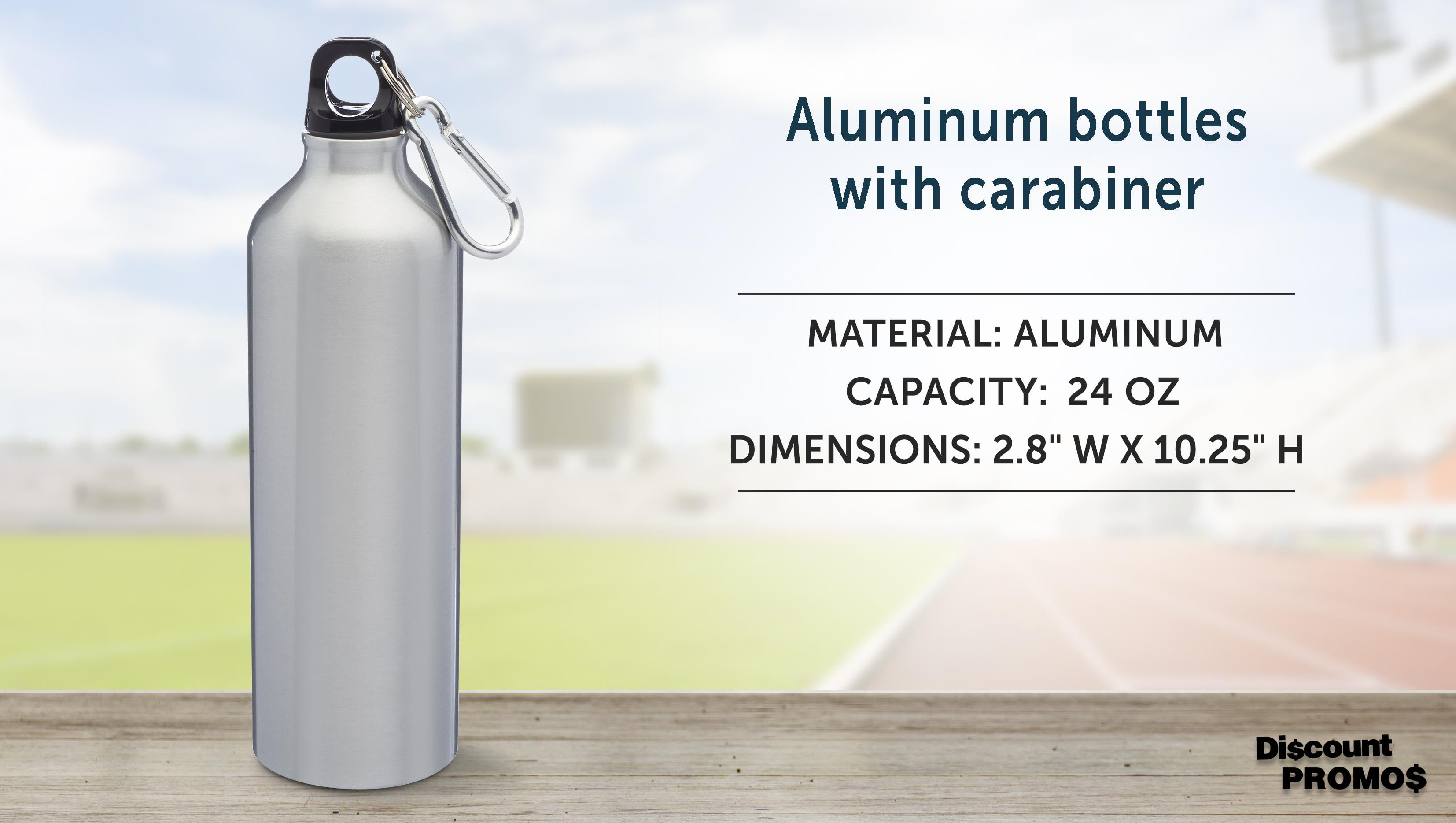 Noxbottle reusable Aluminium water bottle with carabiner clip lid