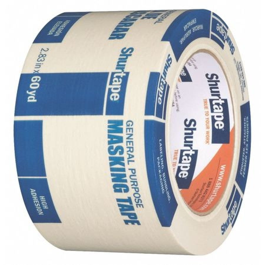 48mm x 55m Natural 1 Roll of Shurtape High Adhesion Masking Tape 