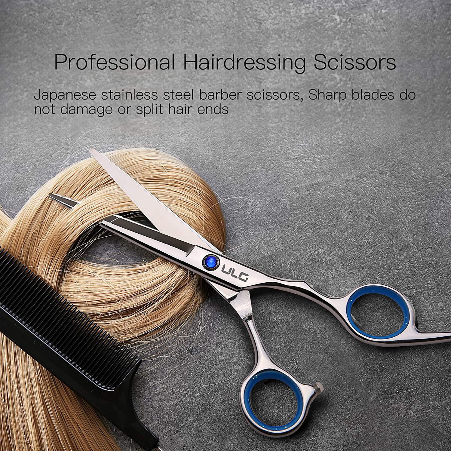 Barber Shears - Hair Scissors, 6 Professional Hair Cutting Scissors, Offset  Handle Design - Sfygv