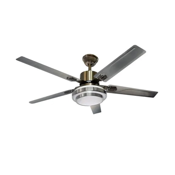 Ventilador minimalista 5 aspas Megaluz luz calida fria e intermedia con control CF1083A-48